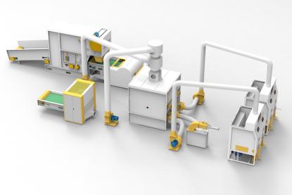Ligne de mélange et de remplissage fibre et éponge HJ-500